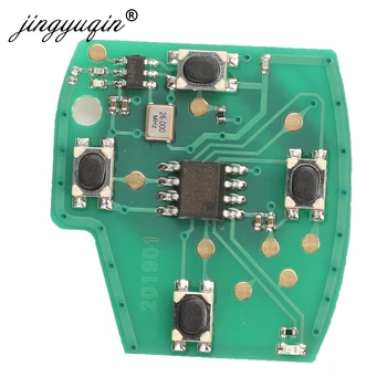 Jingyuqin 3/4 Tlačidlá Diaľkové Tlačidlo pre Honda OUCG8D-380H-A 313.8 MHz Dohodou Prvok CR-V H-V Aute Kontroly ID46(7941)