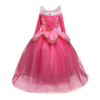 Fancy Dievča Princezná Zdobiť Strany Cosplay Kostým Dlhé Šaty Halloween Narodeninovej Party Deti Oblečenie 8 10 Rokov