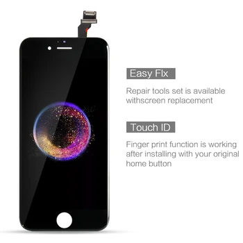 Trieda AAA+++ Na iPhone 6 6S Plus LCD S 3D Sily Dotykový Displej Digitalizátorom. Montáž Pre iPhone 5S Displej Č Mŕtvy Pixel