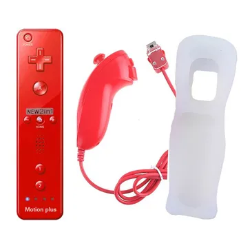 Pre Nintend Wii 2 v 1 Sada Diaľkového Tlačítkový ovládač S Motion Plus Bezdrôtová Vzdialené Controle Pre Wii Nunchuck Joypad