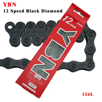 YBN Požičovňa 12 Rýchlosť Reťaze 126L Black diamond MTB Horský Cestnej Bike Reťaze Pre Sram Shimano Campanolo Systém