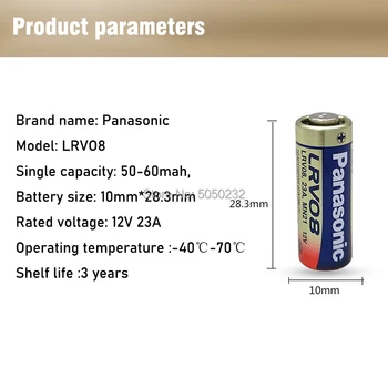 500pcs/veľa Nových Originál Batéria Pre Panasonic LRV08L-1B5C 12V A23 23A Ultra Alkalické Batérie/Budík na Batérie