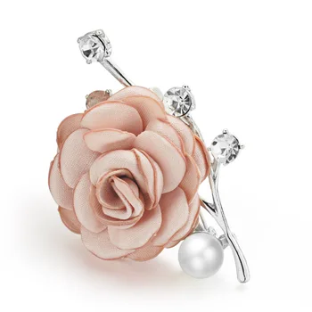Dalaful Ruže Kvet Brošne Crystal Simulované Pearl pre Obleky Klope Šatku Ušľachtilý Textílie Brošňa Pin Pre Ženy, Svadobné Z078