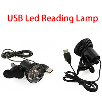Prenosné USB Led Knihe Svetla, 3 LED, Super Jasné Lampa na Čítanie Pružný Klip Na Stole Stole Ebook Power Bank Notebook Notebook Čítanie
