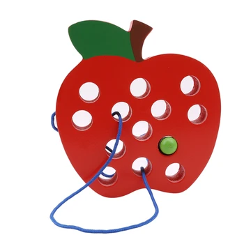 Montessori Matematika Hračky, Dieťa Materskej Školy Drevené Červa Jesť Ovocie Apple Plaything Deti Raného Vzdelávania Vyučovanie Vzdelávacích Hračiek