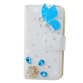 Luxusné Bling Diamond Flip Kožené Mobilný Telefón Puzdro Pre Samsung Galaxy J5 2016 J510 Peňaženky Kryt Slotu Karty