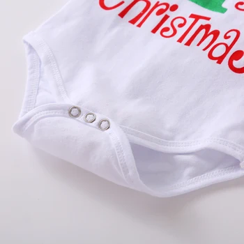 4Pcs Novorodenca Deti Dievča Vianočné Oblečenie Romper Topy Tutu Sukne Oblečenie Set