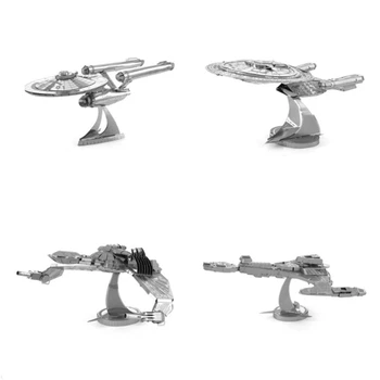 Hviezda 3D Kovov Puzzle Enterprise 1701 Skladačka Vták Koristi Ručné Klingon Vor Cha DIY Remesiel Príručka Darčeky pre Dospelých Deti Hračky
