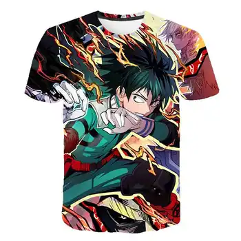 3D chlapčeka T-Shirt Mužov Letnej pohode Japonskom Anime T Shirt Cartoon Chlapci oblečenie, Môj Hrdina Akadémie deti oblečenie Harajuku streetwear