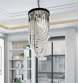 Moderné svetlo luxusné art glass tube lustre Nordic lesk zlata black led stropný luster lampa jedáleň závesné lampy