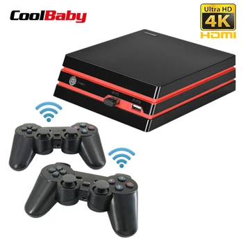 Coolbaby video herné konzoly 4K HDMI Výstup Retro 600 Klasické hry 64 Bit 2.4 G Bezdrôtový dvojité Gamepad Konzoly Vianočný Darček