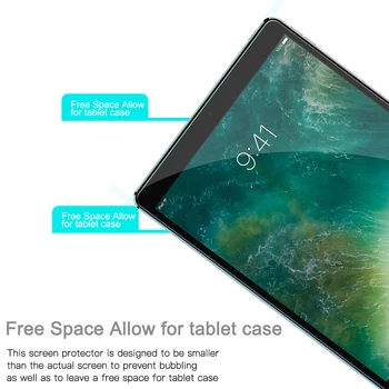 Yokata 2ks 9H Screen Protector Flim pre iPad 10.5 Tvrdeného Skla Pre iPad10.5 Toughned Tablet Ochranné Sklo