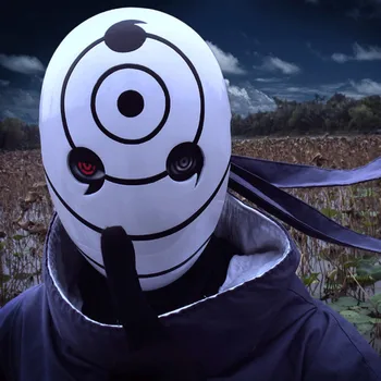 Black Zhotoviteľ Biela Živice Naruto Obetí tri-očná maska Maska Tobi Madara Anime Masky Halloween Maškaráda Cosplay Kostým Party