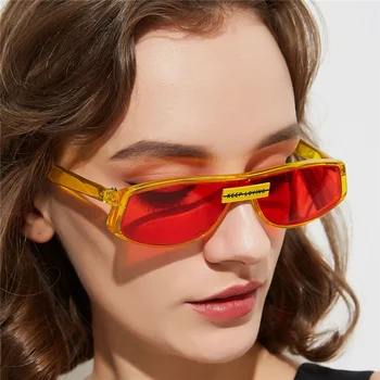 Módne Retro Nepravidelný slnečné Okuliare Ženy Sexy Značky Dizajnér Slnečné Okuliare Červené Farebné Famale Okuliare Letné Odtiene UV400