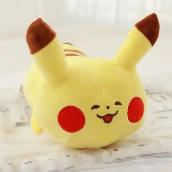 Takara Tomy Pokémon Pikachu Plyšový Vankúš Hračka Roztomilý Výraz Eevee Bábika Kawaii Anime Plnené Gauč Dekorácie Darček pre Dieťa