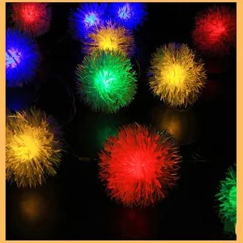 10/20/30/50/100M LED Vianočné Svetlo Snowflake Fairy Svetlo snehová guľa String Svetlá Xmas Party Domov Záhrade Strom Garland Dekorácie