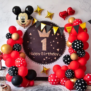 Dieťa Sprcha Strana červená mickey mouse anniversaire tému Vyhovovali Jednorázový riad dekorácie Deti baby boy prospech tortu platne dekor