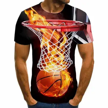 Nové 2020 Mužov 3D T-shirt plameň Budík Tlačené Karikatúra Letné tričko Veľkosť XXS-6XL