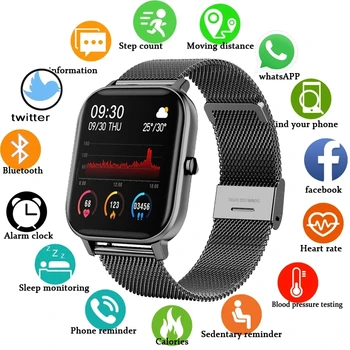 2020 Nové Módne Dámske hodinky Fitness tracker Športové hodinky Vhodné pre Android Ios LED Full dotykový displej Luxusné hodinky muž +Box