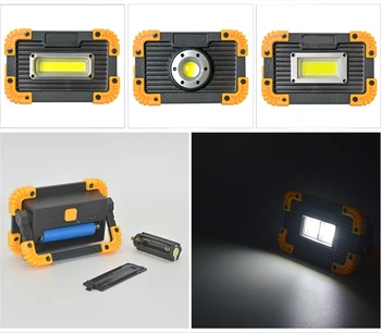 Výkonný USB Nabíjateľná Baterka LED Pracovné Svetlo Ziskové KLASU Floodlight, Outdoor, Lov Kempingové Svietidlo Stan Svetlo Používať 18650