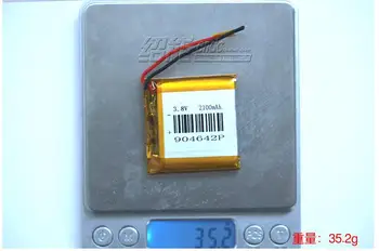3,7 V 3.8 V 2100mAh polymer lithium batéria 904642 veľkú kapacitu inteligentné vybavenie vstavanej batérie.