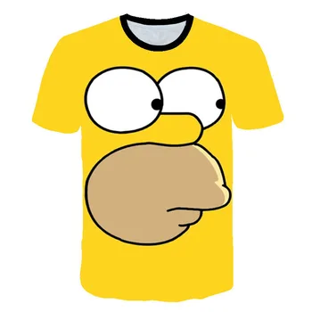 Homer Simpsonovci 3d Print T Shirt Dieťa Simpson House Oblečenie Homer Simpsonovci Mikina Kostým Chlapec Dievčatá Simpson Family Tričko