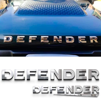 Pre DEFENDER Offroad DIY Písmená Znak Lesklý Čierny Carbon Fiber Odznak Auto Styling Refitting Predná Kapota a Nižšie batožinového priestoru Nálepky