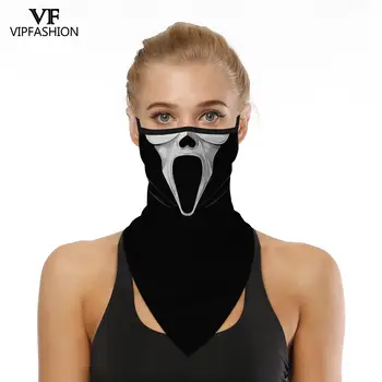 Móda Trojuholník Lebky Bandana Dospelých Unisex Masku Na Tvár Šatku Veľké Ústa Vendetta Vytlačené Vonkajšie Rybárske Lyžiarska Kukla Šatka Na Krk