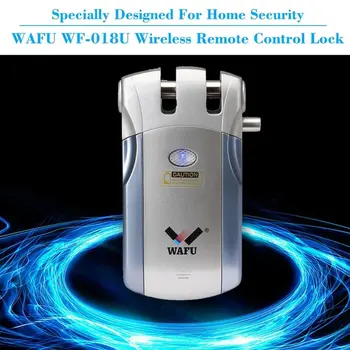 Wafu WF-018 Bezdrôtové Diaľkové Ovládanie Elektronické Smart Lock Keyless Dverí Zamky 4 Vzdialenej Radiče Západka s vstavaným-In, Budík