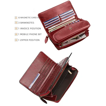 Louiswill Vintage dámske peňaženky zápästie taška matné taška box typ skladovanie taška