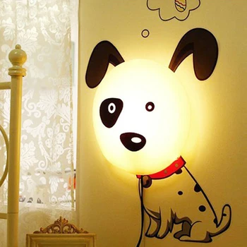 3D nálepka Nástenné svietidlo Deti Miestnosti Nočné Svetlo Cartoon Atmosféru sconces svetlo DIY papier nástenné svietidlo pre spálne Ošípaných/Pes /Kvet