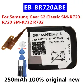 Nový, Originálny 250mAh EB-BR720ABE Batéria Pre Samsung Výstroj S2 S2 klasické R720 Výstroj S2 klasické R732 BR720 Smart Hodinky Batérie
