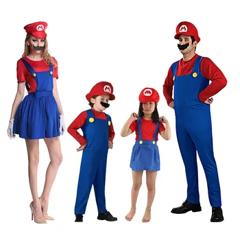 Dospelé Deti Super Mario Kostým Bros Oblečenie Detí Cosplay Super Mario Brothers Halloween Kostým Vyhovovali Vianočné Oblečenie
