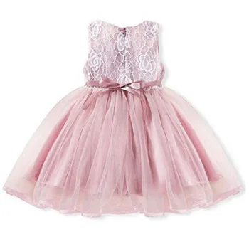 2019 Nové Čipky Baby Girl Dress Dievčatká Princezná Šaty bez Rukávov Vestido narodeninovej party šaty 6M-5T