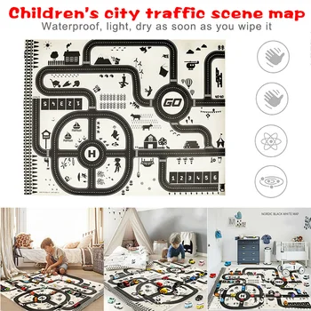 Deti Hrať Mat Mesta Cestnej Budov Parkovanie Mapu Pad Hry Vzdelávacích Hračiek, Batoľa Deti YH-17