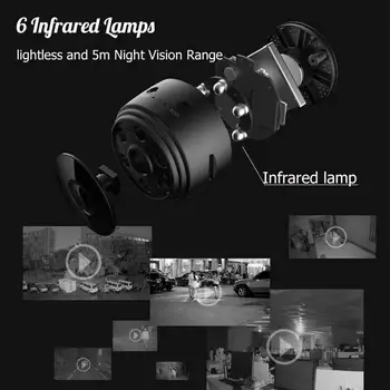 1080P Mini Nočný Režim Fotoaparát, WiFi Bezdrôtové Nočné Videnie Detekcia Pohybu Mini Kamery