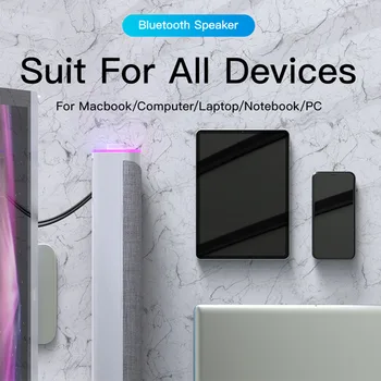 3D Reproduktory Počítača Bluetooth 5.0 Káblové pripojenie Reproduktora pre Priestorový Soundbar Speaker Stereo Subwoofer Zvuk bar pre Notebook Notebook PC