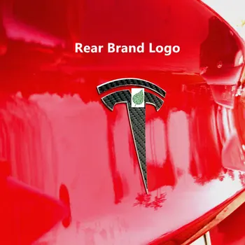 Pre Tesla Model 3 Uhlíkových Vlákien vzor Predné, Zadné, T Logo+Volant T Logo 3KS