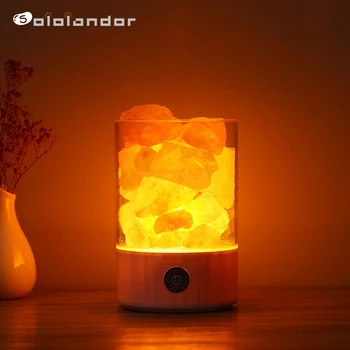 USB Crystal Light prírodné himalájska soľná lampa led Lampa Čistička Vzduchu Náladu Tvorca Krytý teplé svetlo, stolná lampa, spálne, lávové lampy