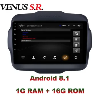 VenusSR Android 8.1 2.5 D auta dvd Pre JEEP Renegade Rádio 2016-2020 multimédiá GPS Rádio stereo gps navigácie