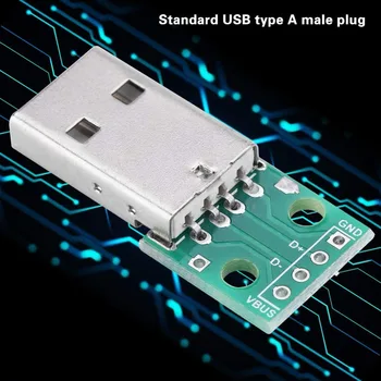 100ks Typ Ženy, USB SIAHNUŤ 2.54 MM PCB Dosky Adaptér Prevodník Pre Pc konektor pre DIY USB Napájanie Breadboard