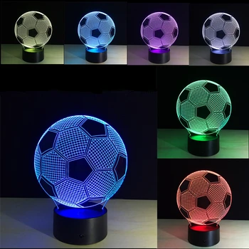 3D Futbal, Basketbal, Nočné Osvetlenie, RGB 7 Farieb, Diaľkové Ovládanie Výročie Darček--Dropshipping Obchodného Priority Odosielanie