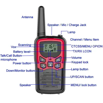 Walkie Talkie VHF/UHF446.00625 446.9375 MHz Dual Band obojsmerné rádiové Prenosné Walkie talkie Automatické skvelče funkcia