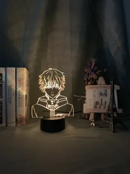 Tokio Vlkolak Ken Kaneki Tvár Dieťaťa Nočné Svetlo na Posteli Dekorácie Nočného Anime Prítomní na Narodeniny 7 Tabuľka Farieb Lampa 3d
