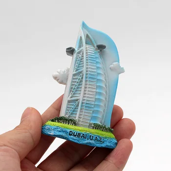 3D magnety na chladničku Dubaj, plavba Hotel so suvenírmi magnetické chladnička vložiť domáce dekorácie Dubaj architektúry Kolekcia Dary