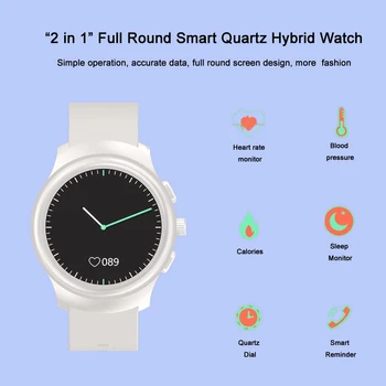 Toleda T1 Quartz Hybrid Sledovanie Tepovej frekvencie, Krvného Tlaku SpO2 Náramkové Hodinky Smart Vodotesný IP67 Šport Smartwatch 2020