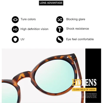 Elbru gafas de sol mujer Oválny Tvar Slnečné Okuliare Farebné Reflexné slnečné Okuliare Ženy Vintage Zrkadlo Odtiene UV400 Značky Dizajnér