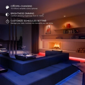 Yeelight RGB LED 2M Inteligentné Svetelné Pásy 1S Smart Home pre Mi Domov APLIKÁCIE, WiFi Pracuje s Alexa Domovská stránka Google Asistent, 16 Miliónov Farieb