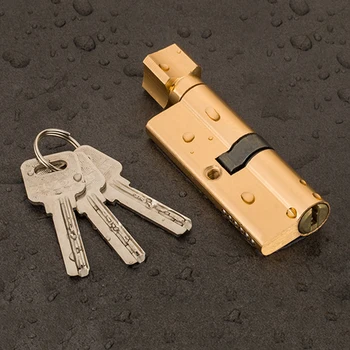 Mosadz 6 Pin Valec Dverí Zamky Valca 70 mm Home Security Anti-Theft AB Dverný Zámok S 3 Kľúče Interiéru Spálne Zámok Valca