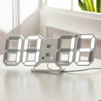 3D LED Digitálne Nástenné Hodiny Displej budíky Kuchyne, Kancelárie Tabuľka Ploche Steny Sledovať Moderný Dizajn 24 Alebo 12 Hodinový Displej